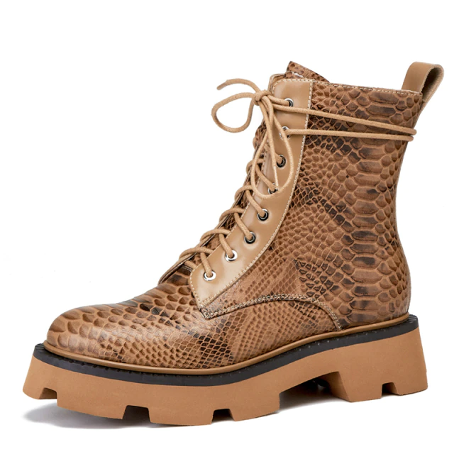 Almeda Women's Autumn Winter Leather Ankle Boots - Boots - DYAVOR®