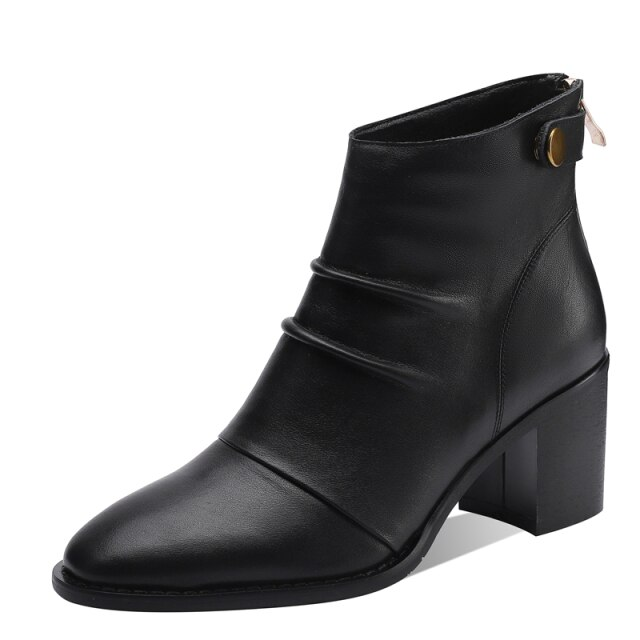Arnold Women's Leather Ankle Booties - Booties - DYAVOR®