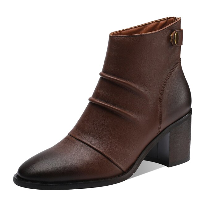 Arnold Women's Leather Ankle Booties - Booties - DYAVOR®