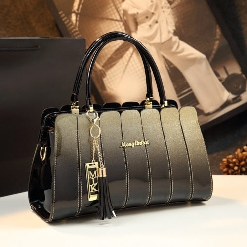 Atmospheric Patent Leather Hand Bag - Hand Bag - DYAVOR®