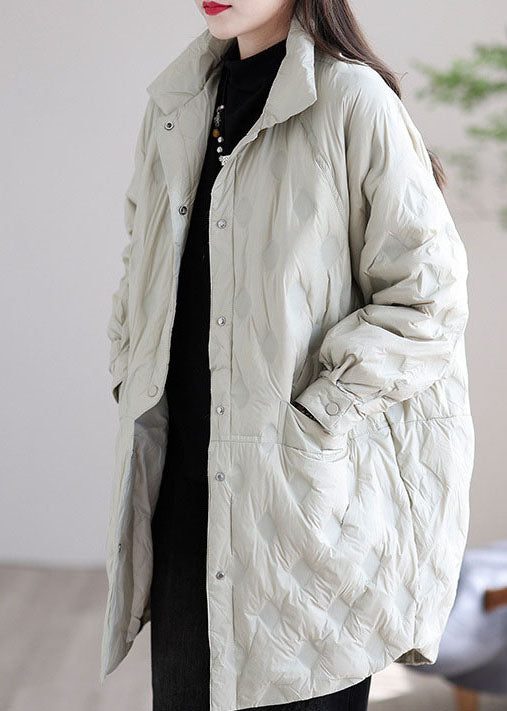 Beautiful Beige Button Warm Casual Winter Duck Down Jackets - Down Jackets - DYAVOR®
