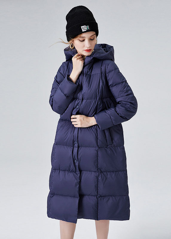 Blue Warm Duck Down Puffers Jackets Hooded Winter - Down Jackets - DYAVOR®