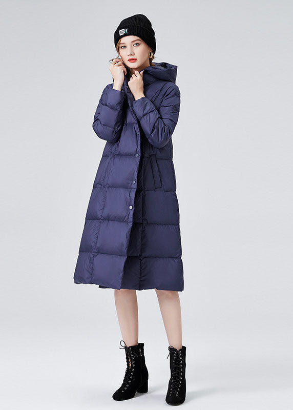 Blue Warm Duck Down Puffers Jackets Hooded Winter - Down Jackets - DYAVOR®