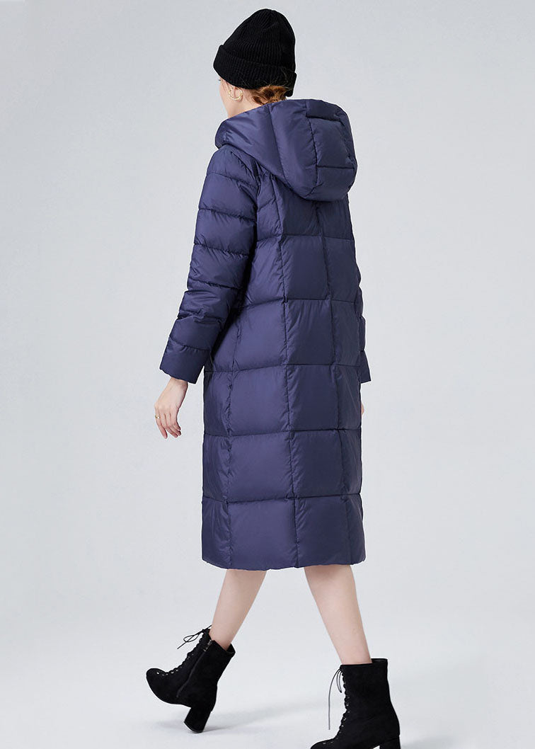 Blue Warm Duck Down Puffers Jackets Hooded Winter - Down Jackets - DYAVOR®