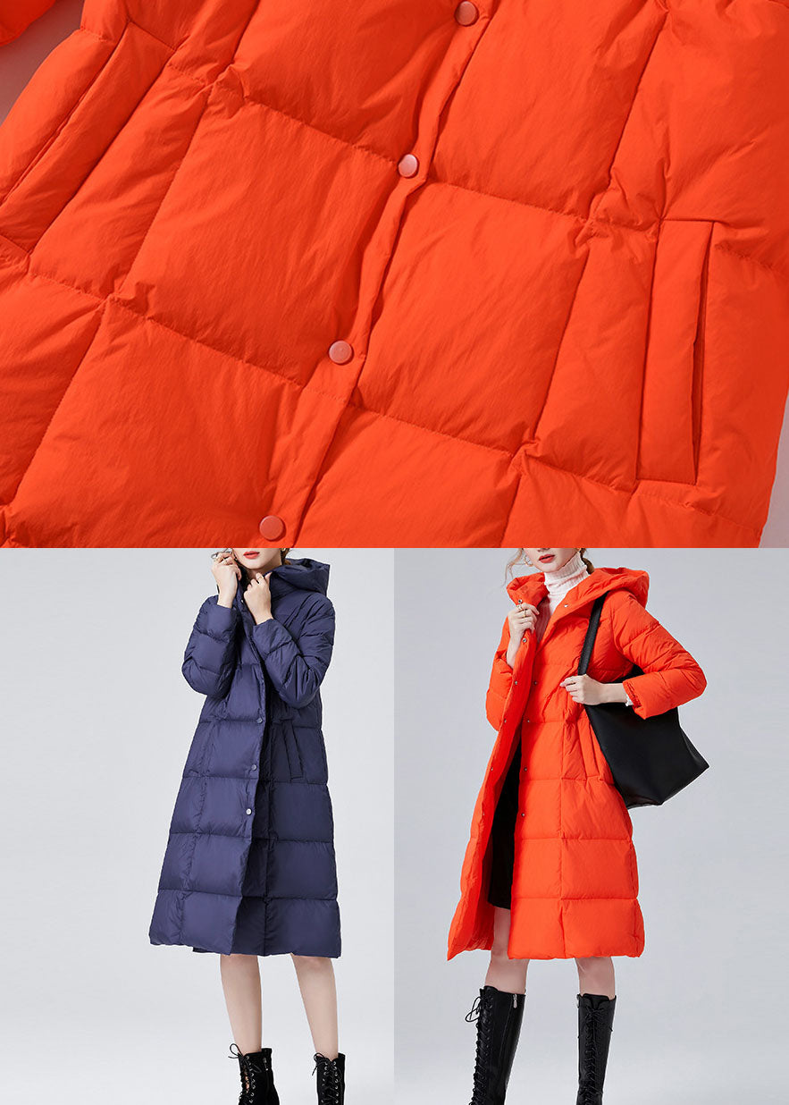 Blue Warm Duck Down Puffers Jackets Hooded Winter - Down Jackets - DYAVOR®