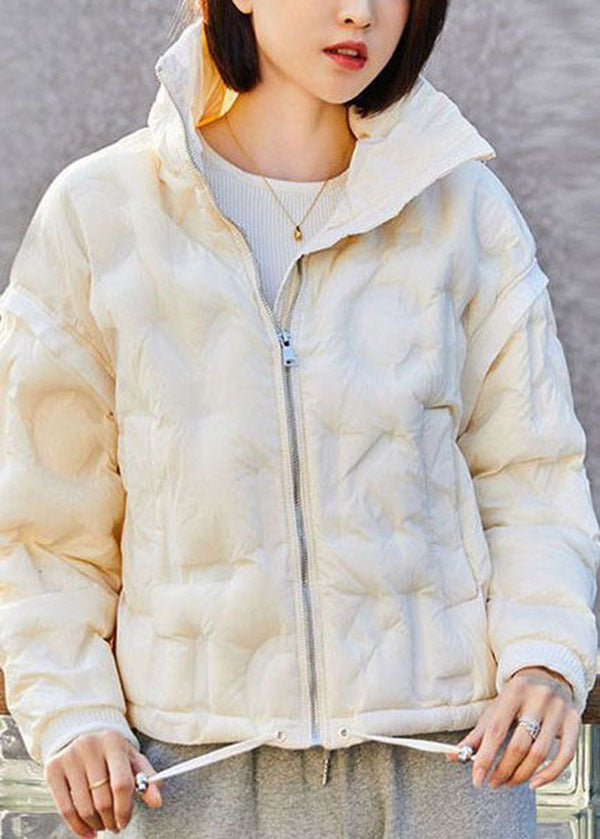 Bohemian Grey Zip Up Patchwork Duck Down Canada Goose Jacket Winter - Down Jackets - DYAVOR®
