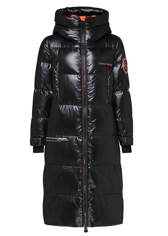 Bohemian Silvery Stand Collar Zip Up Side Open Duck Down Winter Lengthen Coats - Down Jackets - DYAVOR®
