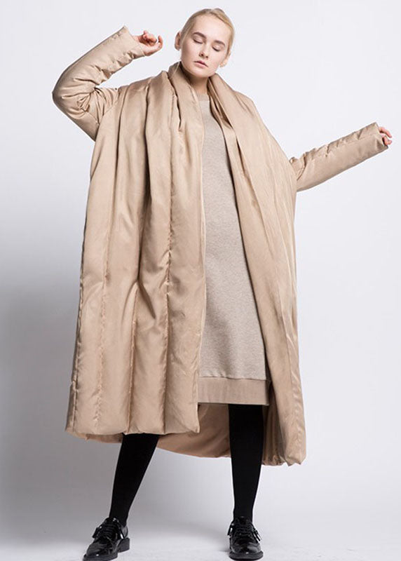 Boho Black Bow Pockets Thick Loose Winter Duck Down Coat - Down Jackets - DYAVOR®