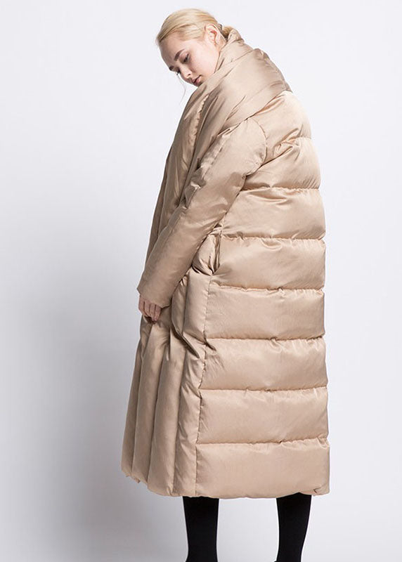 Boho Black Bow Pockets Thick Loose Winter Duck Down Coat - Down Jackets - DYAVOR®