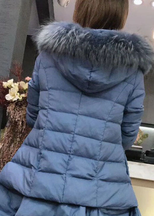 Boho Black zippered Fox collar Casual Winter Duck Down Winter Coats - Down Jackets - DYAVOR®