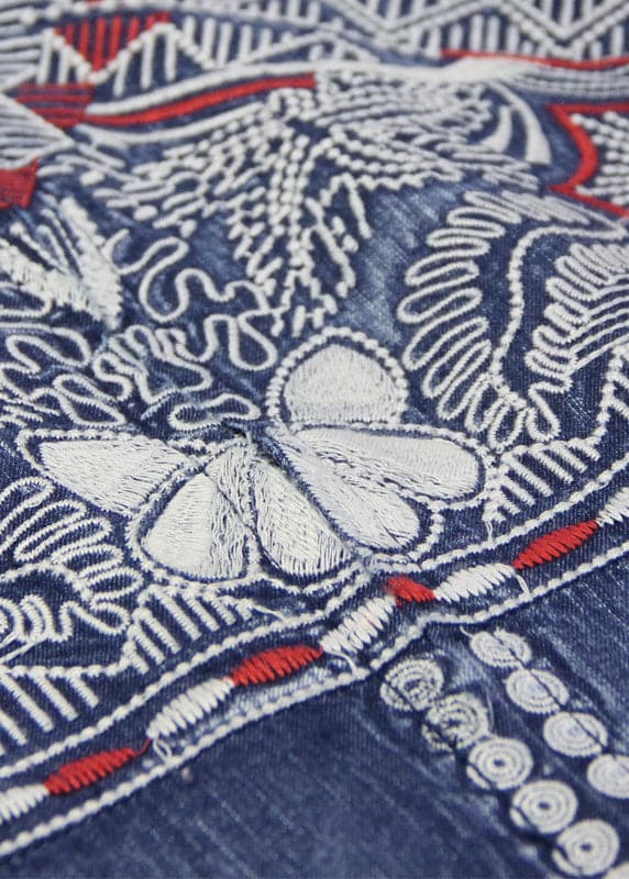 Boutique Blue zippered Hooded Embroideried Pockets Denim trench coats Spring - Trench coats - DYAVOR®