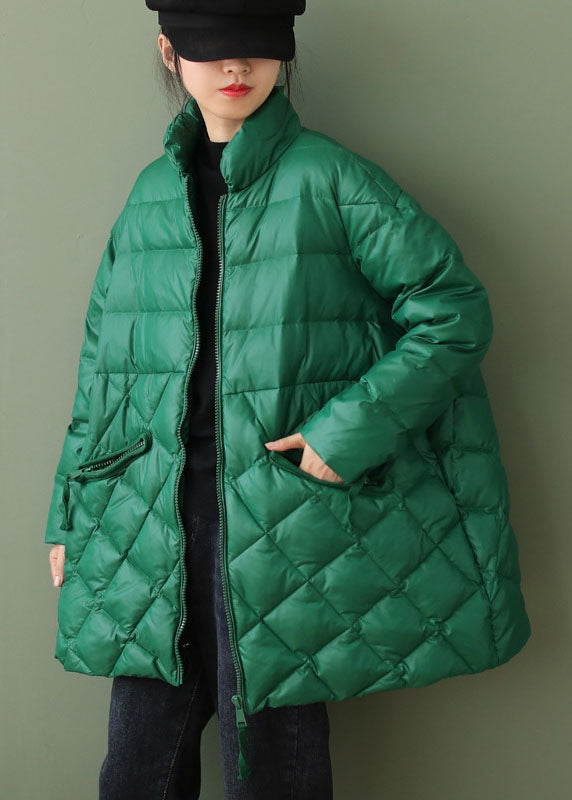 Boutique Chocolate zippered Pockets Loose Winter Down Coat - Down Jackets - DYAVOR®
