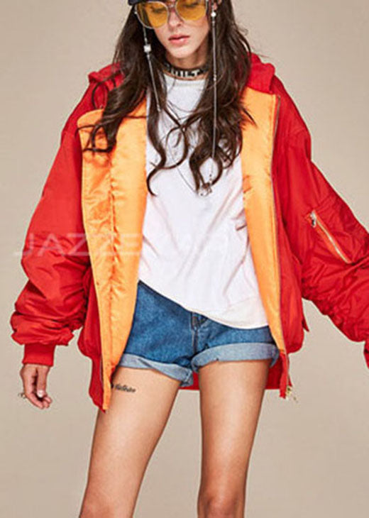 Boutique Red Thick Warm Regular Winter Cotton Jacket - Down Jackets - DYAVOR®