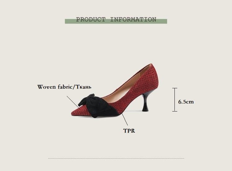 Bowknot Pointed Toe Stiletto Women's Casual Shoes GCSASD29 Thin High Heels - Casual Shoes - DYAVOR®