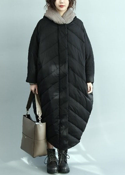 Casual Black Hooded Oversized Duck Down Parka Winter - Down Jackets - DYAVOR®