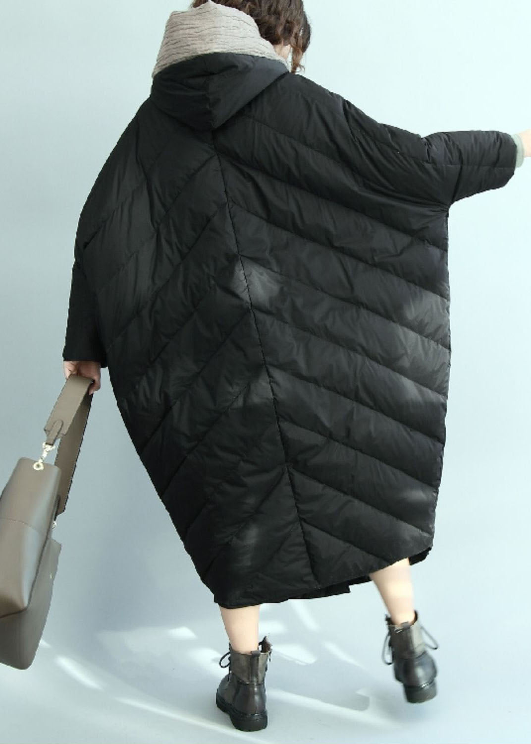Casual Black Hooded Oversized Duck Down Parka Winter - Down Jackets - DYAVOR®
