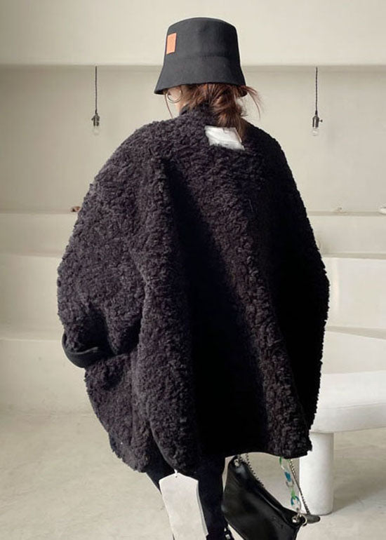 Casual Black Pockets Faux Fur Jacket Winter - Down Jackets - DYAVOR®