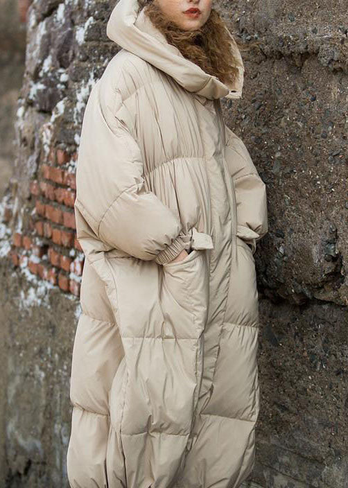 Casual Navy Hooded Pockets Duck Down Winter down coat - Down Jackets - DYAVOR®