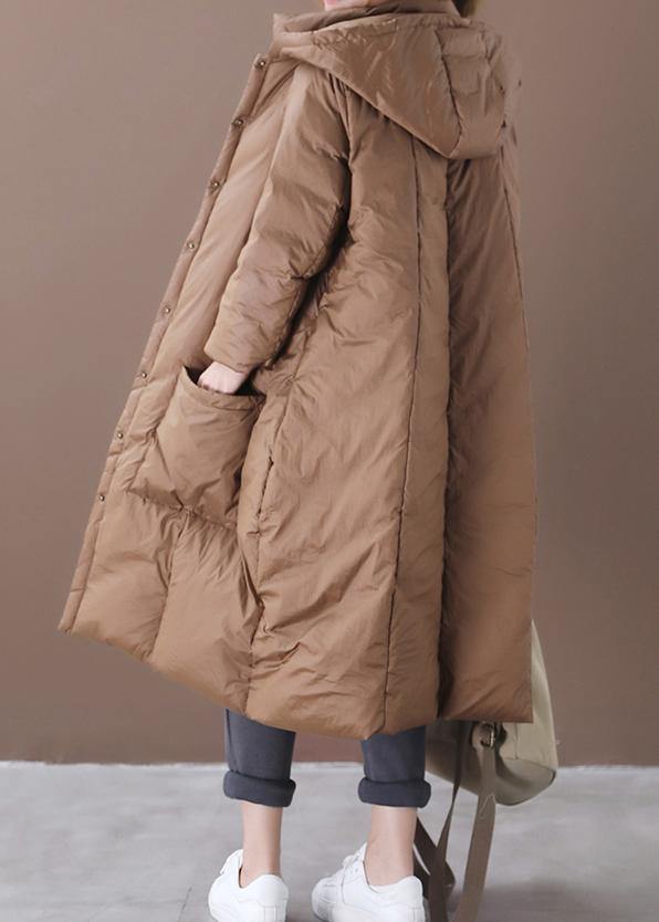 Casual chocolate goose Down coat plus size clothing snow jackets hooded Button Down quality coats - - DYAVOR®