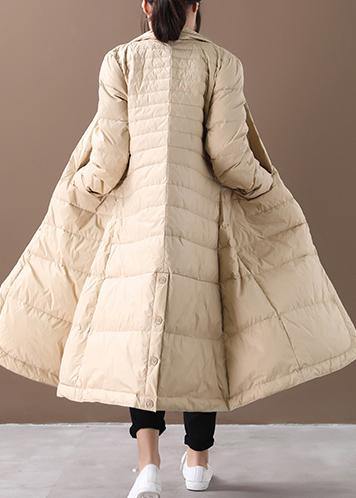 Casual khaki warm winter coat plus size Notched pockets Jackets - - DYAVOR®