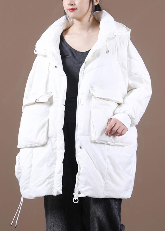 Casual yellow down jacket woman Loose-fitting Winter parka hooded Batwing Sleeve Casual coats - - DYAVOR®