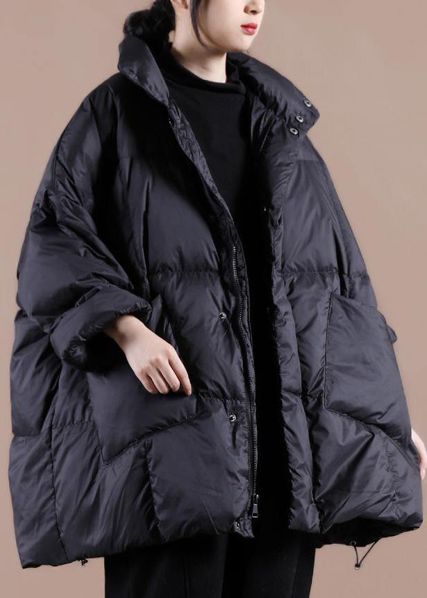 Casual plus size clothing womens parka Jackets black stand collar Large pockets down coat winter - Down Jackets - DYAVOR®