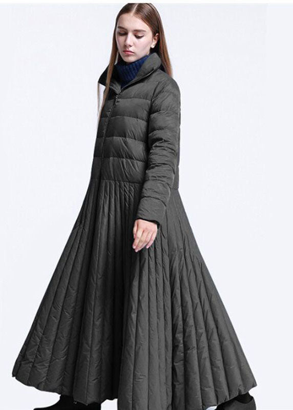 Chic Black Casual Pockets Circle Winter Duck Down coat - Down Jackets - DYAVOR®