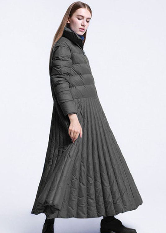 Chic Black Casual Pockets Circle Winter Duck Down coat - Down Jackets - DYAVOR®