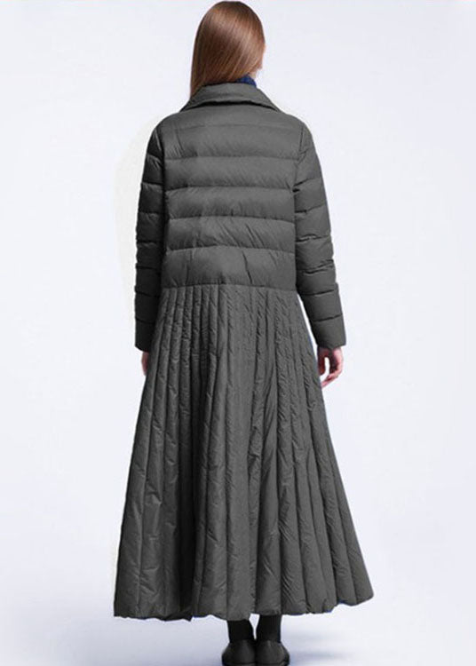 Chic Black Casual Pockets Circle Winter Duck Down coat - Down Jackets - DYAVOR®