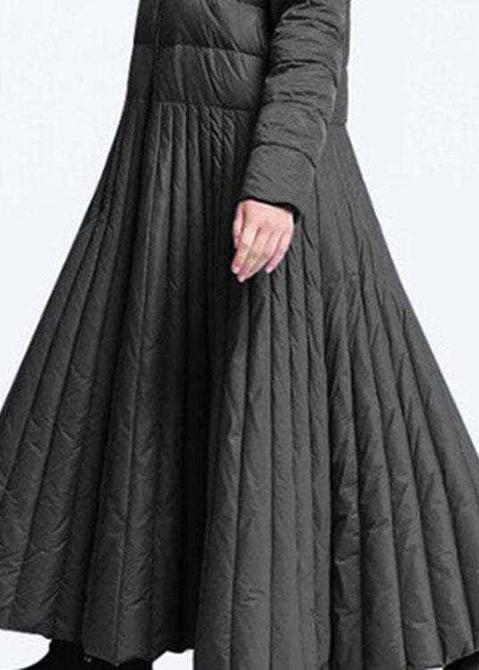 Chic Black Casual Pockets Circle Winter Duck Down coat - Down Jackets - DYAVOR®