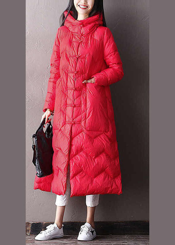 Chic Black hooded Pockets Oriental Duck Down Winter Warm Down Coat - Down Jackets - DYAVOR®