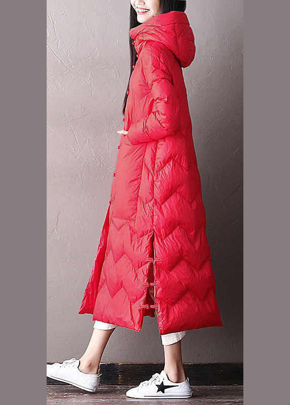 Chic Black hooded Pockets Oriental Duck Down Winter Warm Down Coat - Down Jackets - DYAVOR®