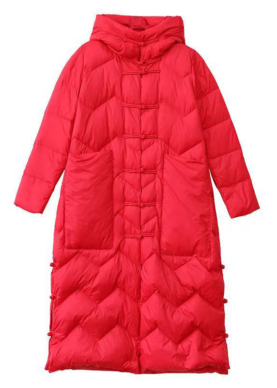 Chic Black hooded Pockets Oriental Duck Down Winter Warm Down Coat - Down Jackets - DYAVOR®