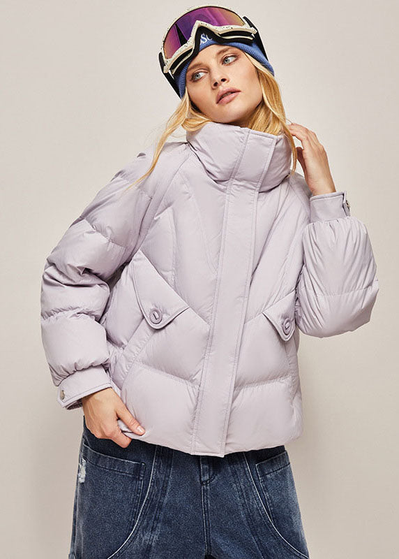 Chic Green Stand Collar Zip Up Separable Duck Down Puffer Jacket Winter - Down Jackets - DYAVOR®