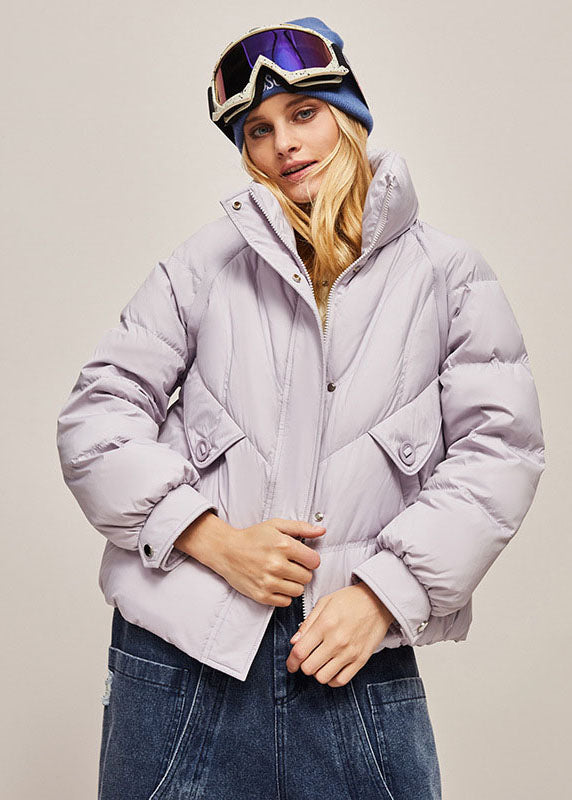 Chic Green Stand Collar Zip Up Separable Duck Down Puffer Jacket Winter - Down Jackets - DYAVOR®