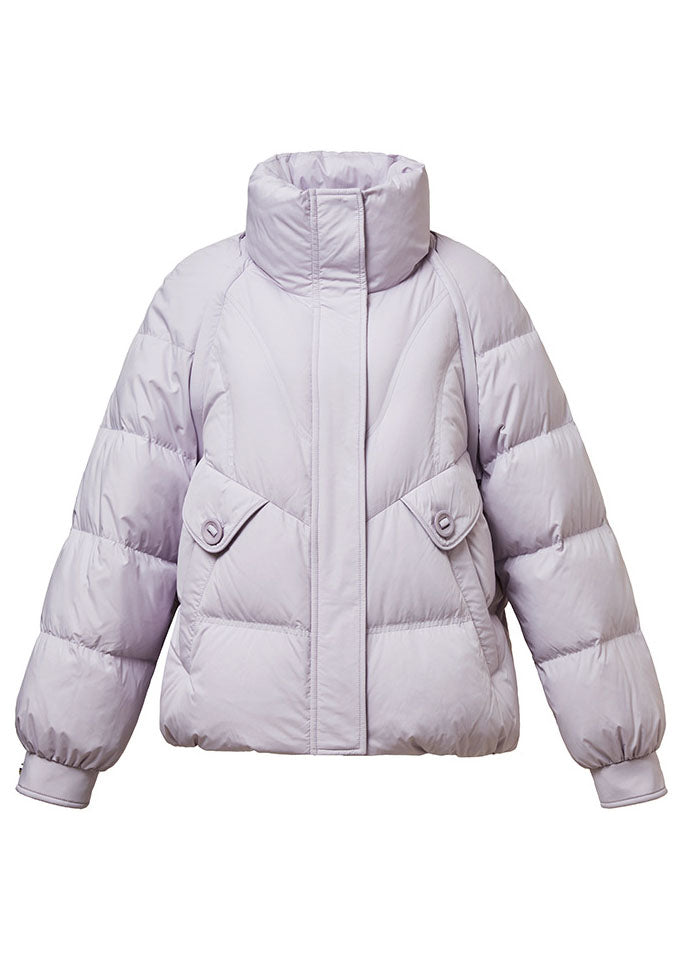 Chic Green Stand Collar Zip Up Separable Duck Down Puffer Jacket Winter - Down Jackets - DYAVOR®