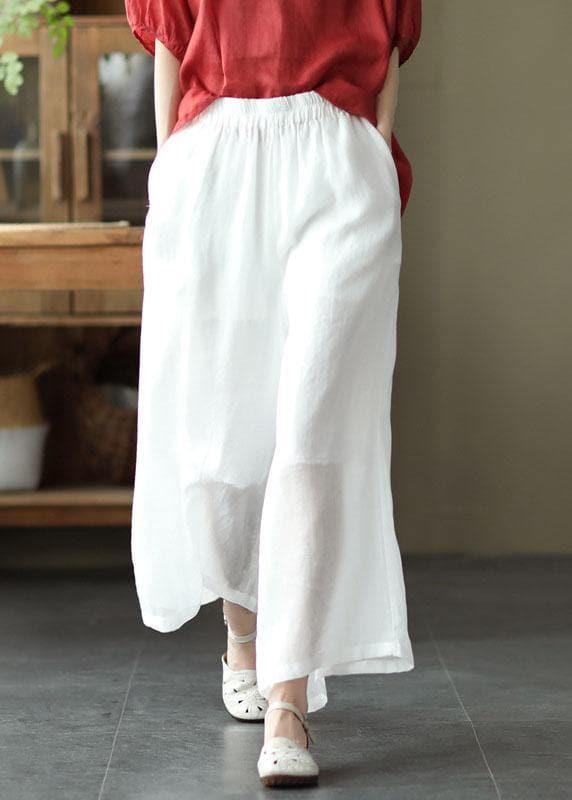 Chocolate Casual Summer Ramie Wide Leg Pants - Pants - DYAVOR®