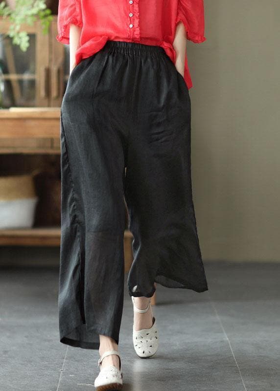 Chocolate Casual Summer Ramie Wide Leg Pants - Pants - DYAVOR®