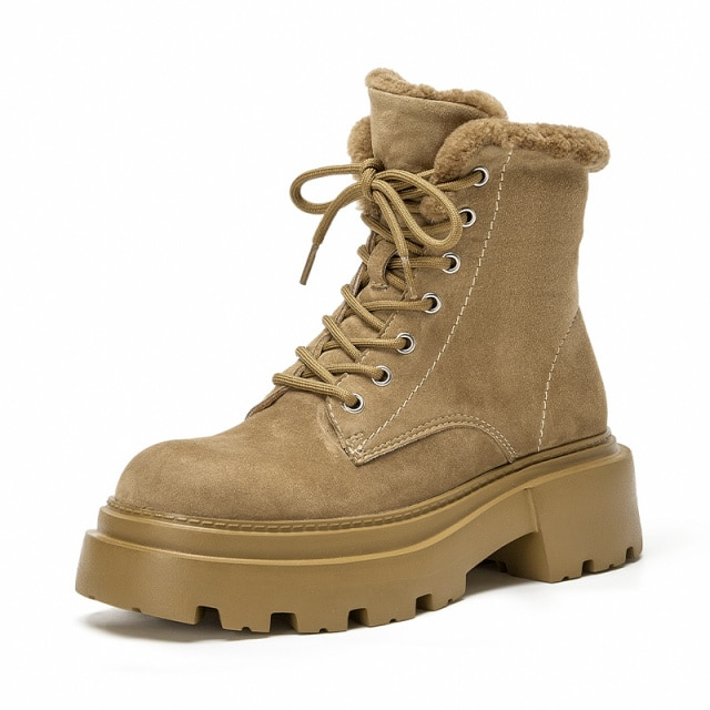 Cibel Women's Suede Platform Snow Boots - Boots - DYAVOR®