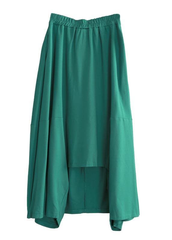 Classy green Fashion Ideas elastic waist asymmetric pants - - DYAVOR®