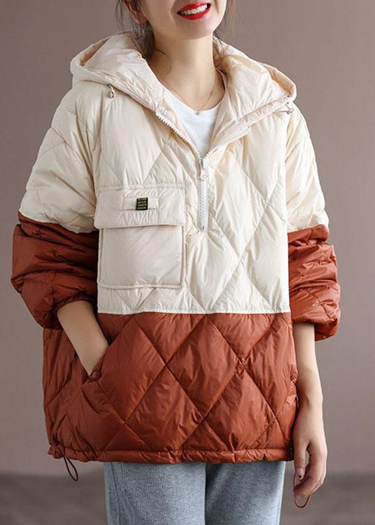 Grey zippered Pockets Duck Down Coat Winter Down Jacket - Down Jackets - DYAVOR®