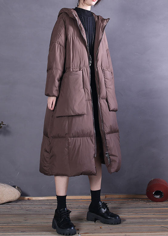 Chocolate Pockets Duck Down Down Coat Zip Up Winter - Down Jackets - DYAVOR®