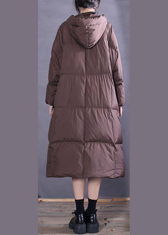 Chocolate Pockets Duck Down Down Coat Zip Up Winter - Down Jackets - DYAVOR®