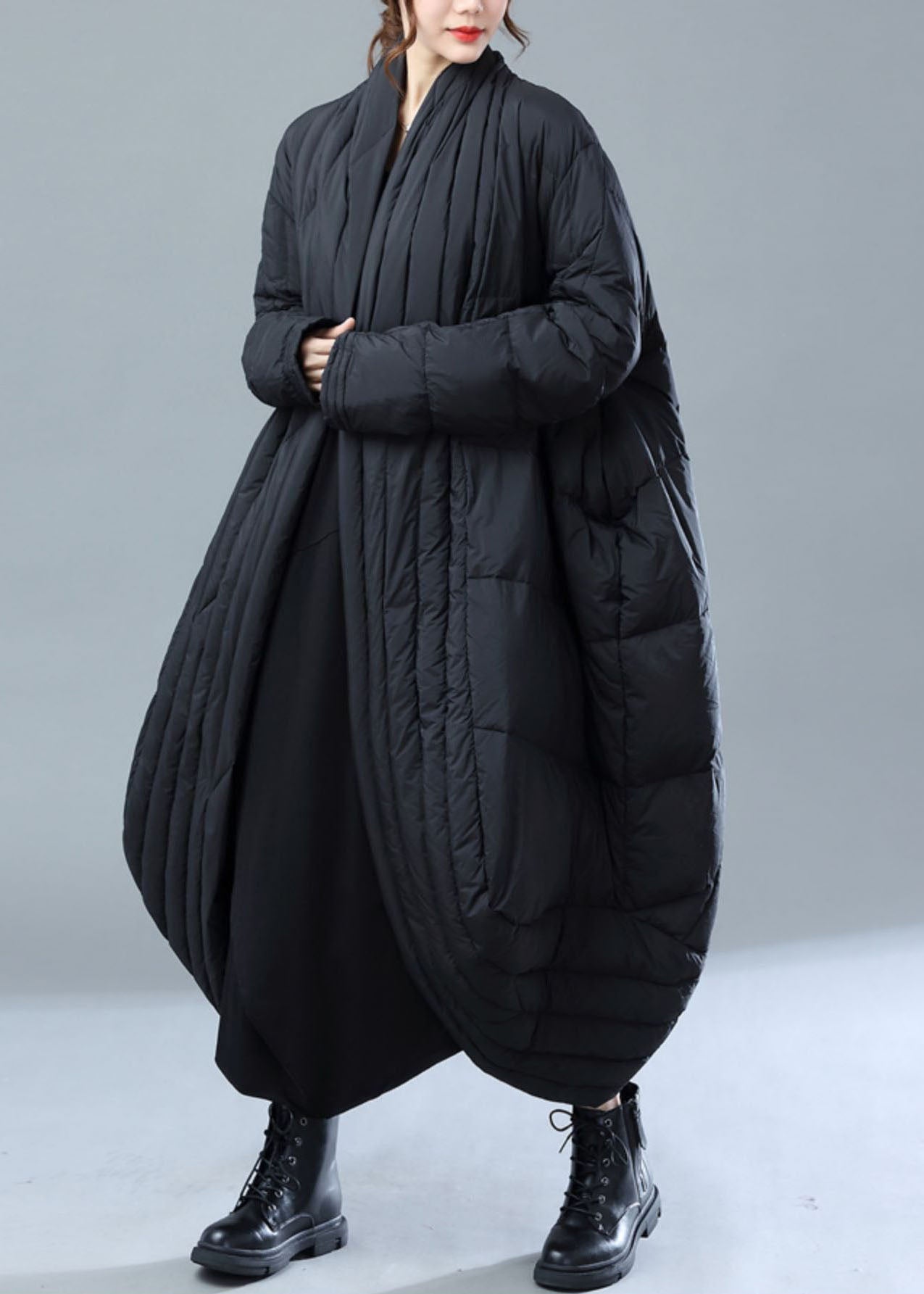 Chocolate Warm Duck Down Women Witner Coats Side Open - Down Jackets - DYAVOR®