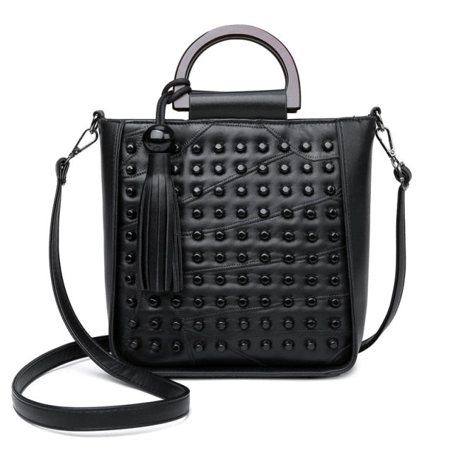 Crossbody Sheepskin Leather Tote Hands & Shoulder Bags - Hand Bag - DYAVOR®