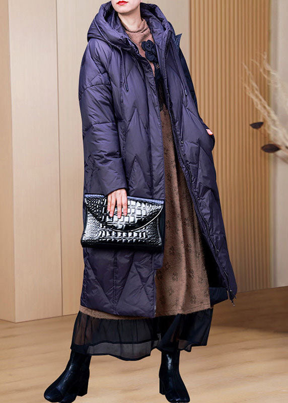 DIY Khaki Hooded Drawstring Oversized Duck Down Down Coat Winter - Down Jackets - DYAVOR®