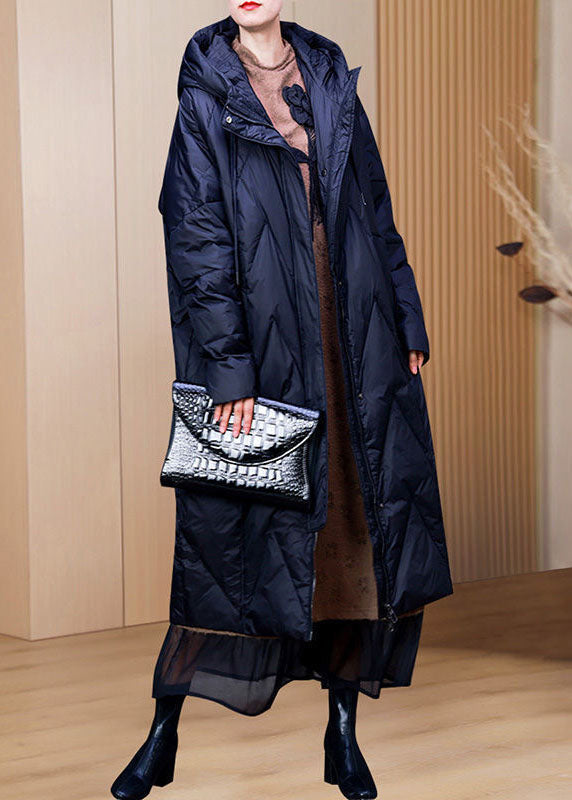 DIY Khaki Hooded Drawstring Oversized Duck Down Down Coat Winter - Down Jackets - DYAVOR®