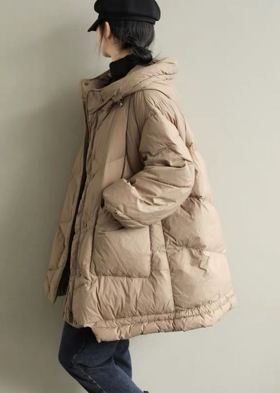 DIY Khaki hooded Pockets Winter Duck Down Coat - Down Jackets - DYAVOR®