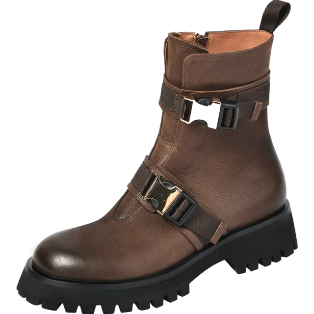 Donay Women's Round Toe Leather Boots - Boots - DYAVOR®