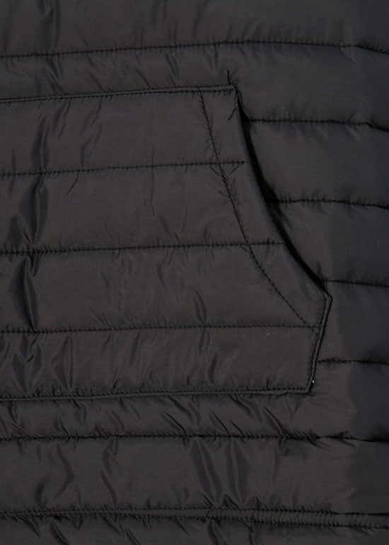 Elegant Black drawstring Hooded Pockets Fine Cotton Filled tops Winter - Down Jackets - DYAVOR®